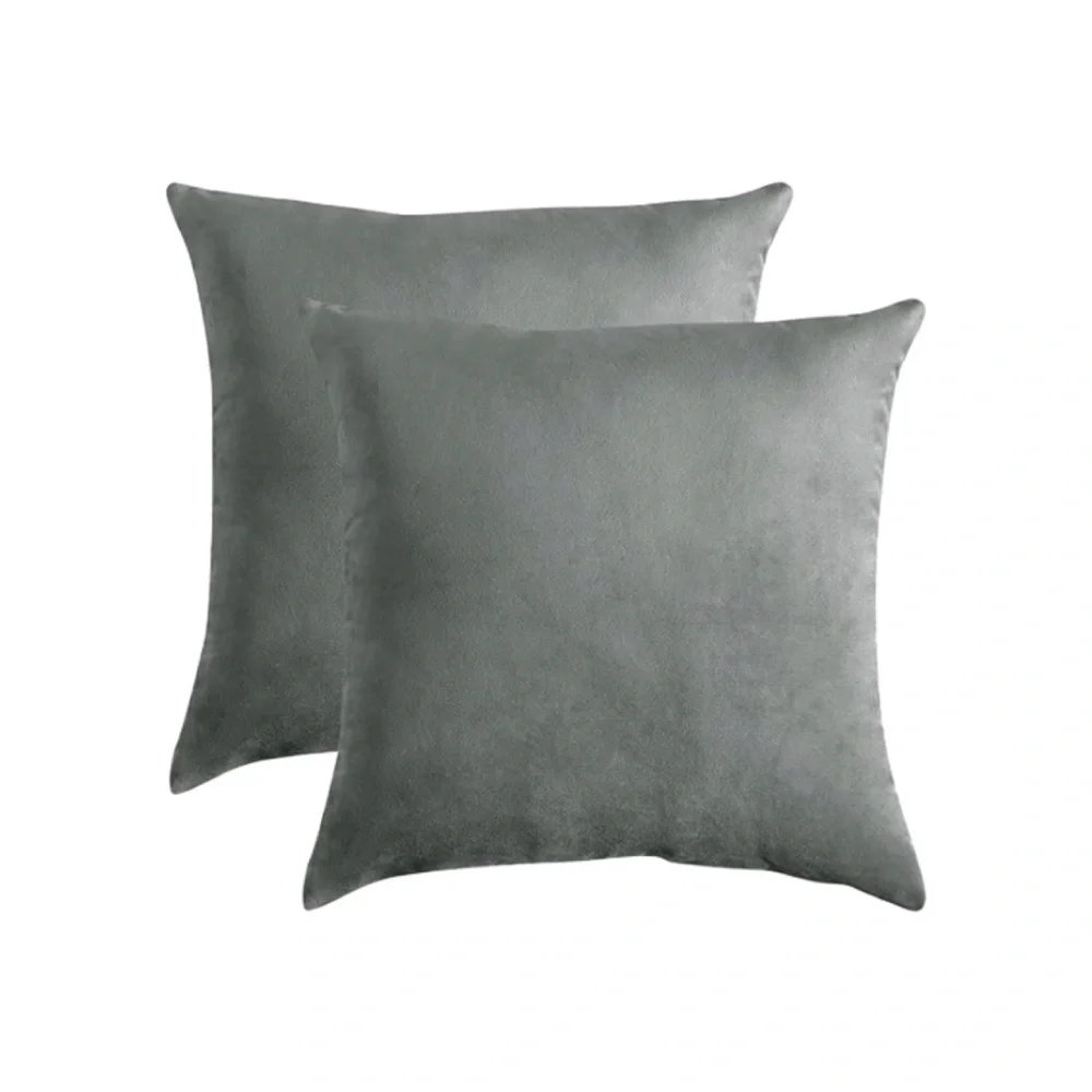 Luxury Home | Elegant Chic Grey Soft Luxe Velvet Throw Pillow Covers